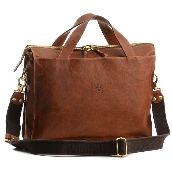 IL BISONTE ビジネスバッグ ブリーフケース ブラウン