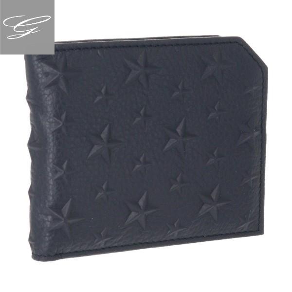 JIMMY CHOO ジミーチュウ 二つ折り財布 財布 メンズ 型押しカーフ  