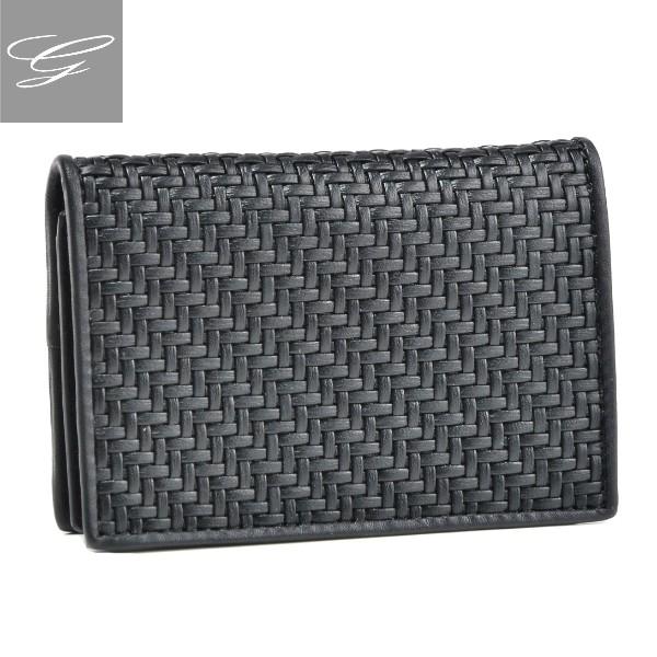 ZEGNA ゼニア カードケース 名刺入れ メンズ PELLE TESSUTA NERO