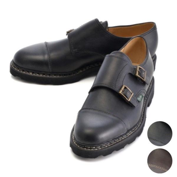 パラブーツ ウィリアム ダブルモンク ストラップ 濃紺 UK9 パラブーツ ウィリアム ダブルモンク ストラップ 濃紺 UK9