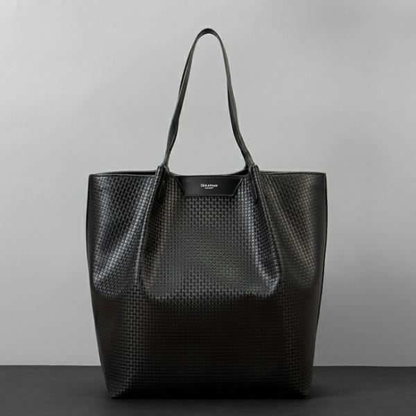 SERAPIAN 2室 ビジネスバッグ レザー SERAPIAN ネイビー ビジネスバッグ レザーcisei acate