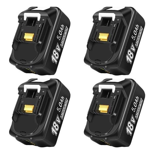 5.0Ah Replacement for Makita マキタ 18V Battery 4 Pack