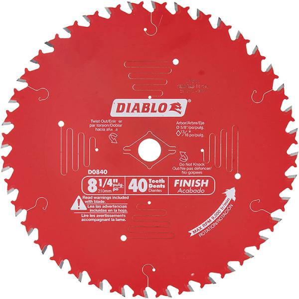 Freud DIABLO D0840X 40刃 8-1/4インチ ソーブレード 替刃 Skil SAW SPT99T-01テーブルソー対応