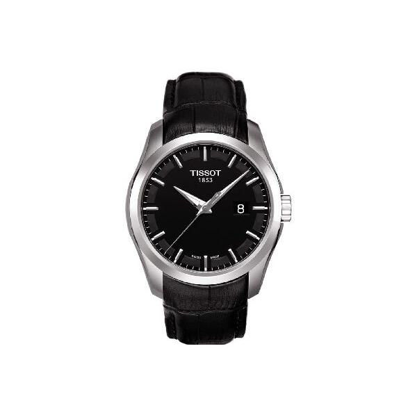 国内正規品 Black T Tissot Dial 腕時計 Mens T 並行輸入品 Black Strap Couturier Watch Idvdxxamb002oej5tw 輸入暮らし Com