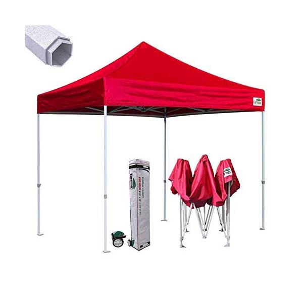 新品登場 Eurmax Premium 10 X10 Ez Pop Up Canopy Tent Commercial Instant Canopies Shelter With Heavy Duty Wheeled Carry Bag Red 並行輸入品 数量限定