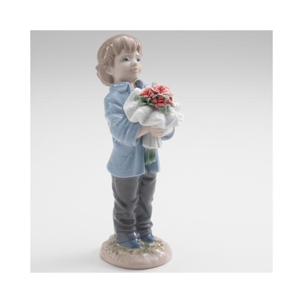❗️お値下げ❗️美品01008504 少年＊花束 リアドロ、花束プレゼントに換えて‼️ LLADRO リヤドロ 一番好きなあなたへ LLADRO □ 01008504