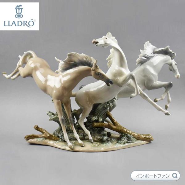 リヤドロ　青午 LLADRO リヤドロ 飛翔 馬 ウマ 午 置物 01001420 ギフト プレゼント