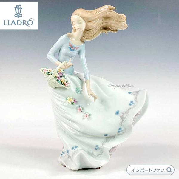 LLADRO 女性　花　置物　飾物 楽天市場】リヤドロ 風のいたずら 女性 花 置物 01006767 LLADRO