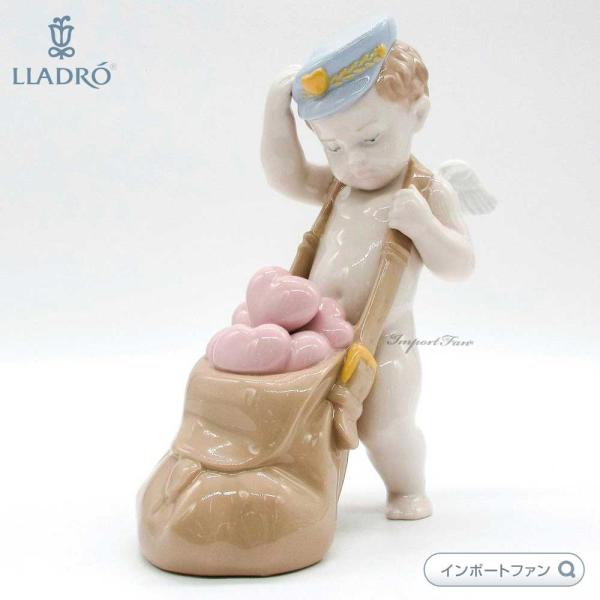 希少 美品 リヤドロ ハートがいっぱい 天使 少年 置物 ポーセリン 希少 美品 リヤドロ ハートがいっぱい 天使 少年 置物