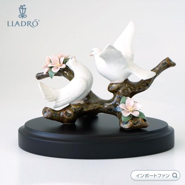 LLADRO（リヤドロ） 桜の唄 01008422 LLADRO 白い鳩 鳥 置物