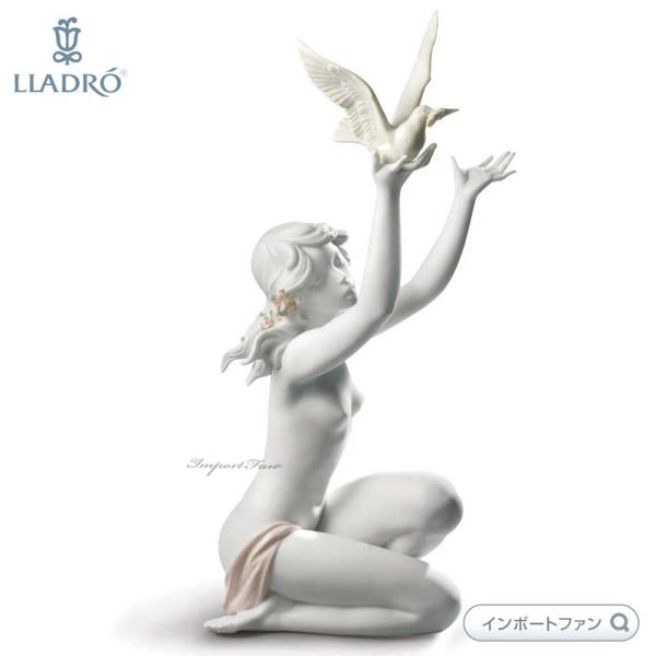 LLADRO リヤドロ 平和を求めて 鳩 ハト マットホワイト 裸婦 LLADRO リヤドロ 平和を求めて 鳩 ハト マットホワイト 裸婦