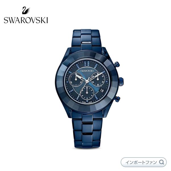 ✨【美品】Swarovski 時計 ネイビー SWAROVSKI スワロフスキー オクティア ラックス スポーツ