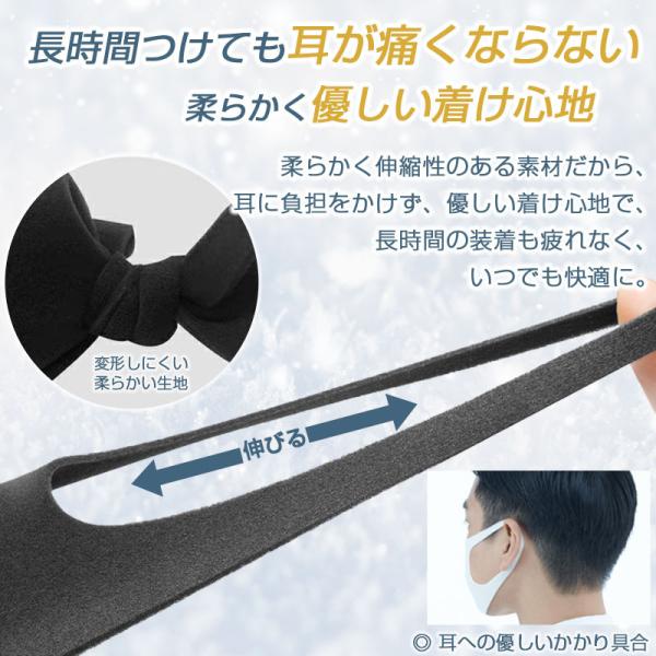 マスク 蒸れない 3枚入  洗える 潤い 秋冬用 最大15%OFF 個包装 当日発送 UVカット 花粉 ウィルス 飛沫 感染予防 送料無料｜importitem｜08