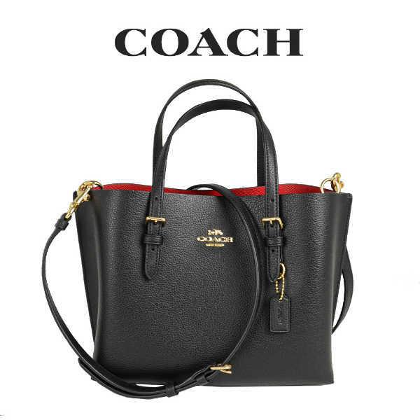 コーチ COACH アウトレット レディース バッグ ハンドバッグ ラクラク開閉 2WAYバッグ C4084 IMF2L(ブラック トゥルーレッド) ブラック :4084imf2l:インポートブランドロータス 通販 COACHレディースバッグ