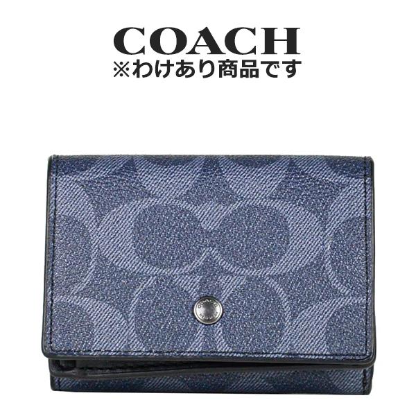 コーチ Coach アウトレット メンズ 財布 三つ折り財布 C4303 Qbden デニム シグネチャー Fks 4303qbden インポートブランドロータス 通販 Yahoo ショッピング