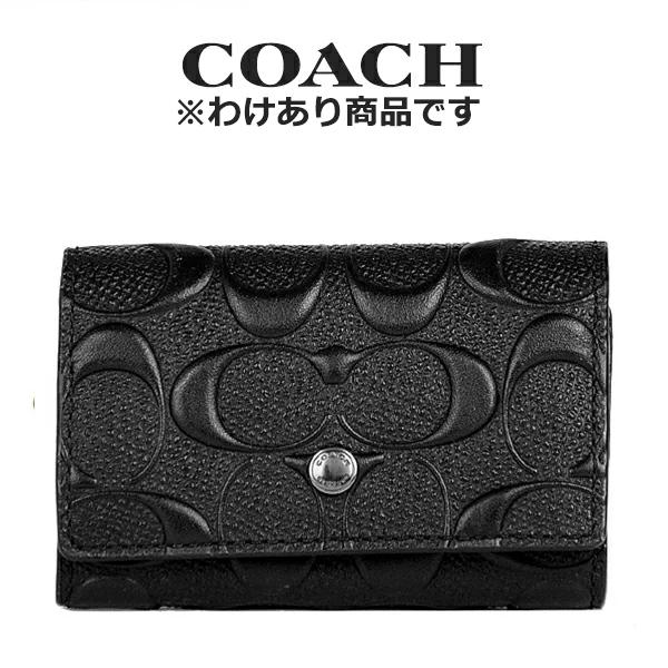 木造 新品☆COACH(コーチ)メンズ ブラック レザー キーケース - 通販 