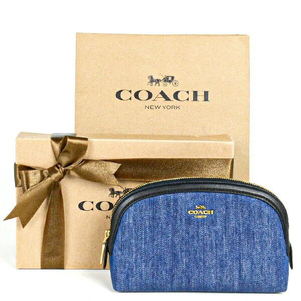 コーチ箱 紙袋付き ラッピング済み ギフトセット コーチ Coach レディース 小物 ポーチ リストレット コスメポーチ B4 De デニム b4degift インポートブランドロータス 通販 Yahoo ショッピング