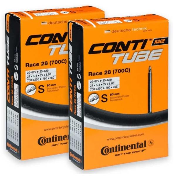 他サイト： 2本入り Continental (コンチネンタル) Race 28 20/25-622/630 S80 仏式ロングバルブ 80mm 輸入品【新品】の商品画像