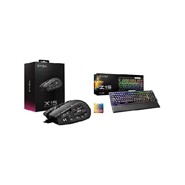 沖縄・離島除く全国届 EVGA Z20 RGB Optical Mechanical Gaming Keyboard, Optical  Mechanical Switches (Linear) ＆ X15 MMO Gaming Mouse, 8k, Wired, Black 通販 
