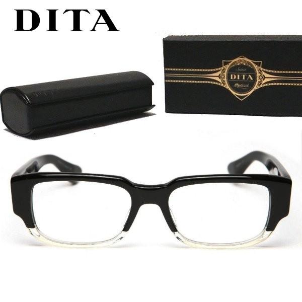DITA ブラックフレーム サングラス Dita DITA ディータ 伊達 眼鏡 メガネ スクエア Edinburgh