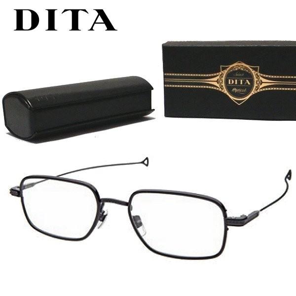 DITA ディータ RIPLEY スクエア チタン セル巻き 伊達 眼鏡 めがね マット ブラック DRX-2044-C