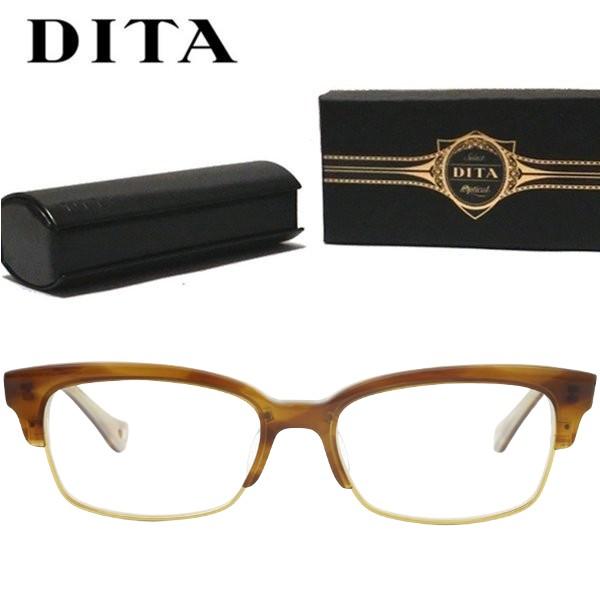 Dita ディータ サーモント ブロー 伊達 メガネ RIRE ブラウン x 