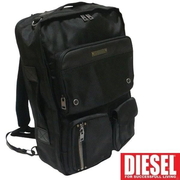 ディーゼル DIESEL バックパック ビジネス リュック GEAR BACK 3WAY ショルダーバッグ ブラック 黒