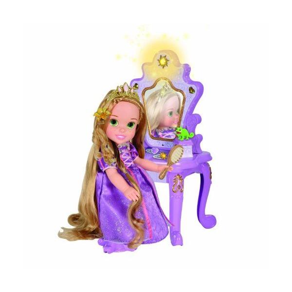 Disney ディズニー お気にいる Rapunzel Toddler Doll ドール Vanity 人形 With