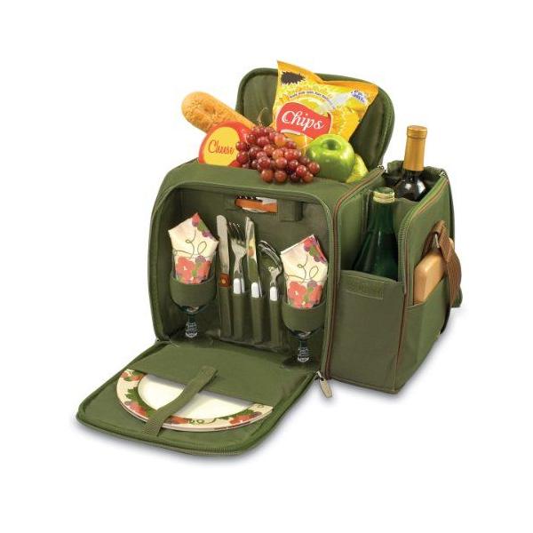 おしゃれなピクニックセット 断熱式 買収 クーラー ピクニック パイングリーン トートバッグ