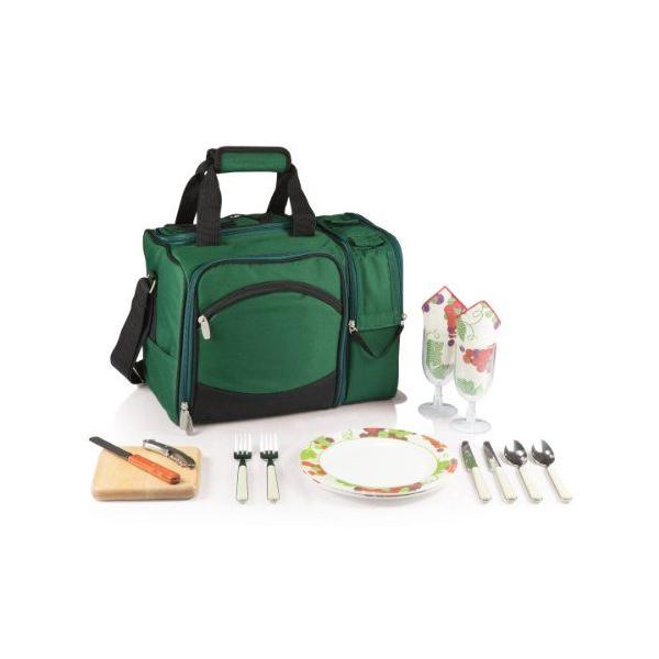 授与 おしゃれなピクニックセット 断熱式クーラー ピクニック グリーン トートバッグ