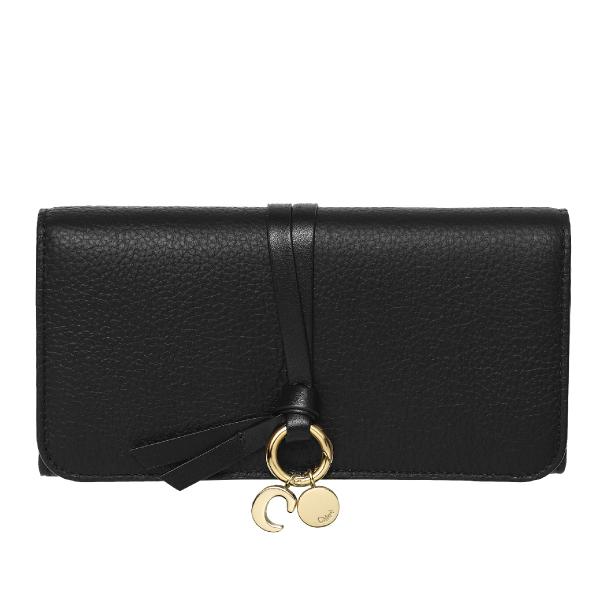 クロエ Chloe 長財布 アルファベット ウィズフラップ 二つ折り長財布 アルファベット ダブルロゴチャーム CHC21WP942 F57 001 ピンク Chloe（クロエ） 二つ折り長財布 ALPHABET アルファベット CHC21WP942