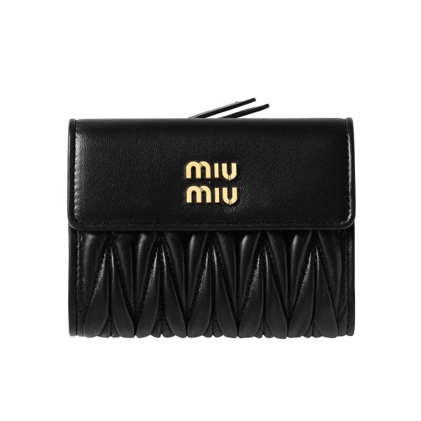 miu MIU ミュウミュウ 二つ折り財布 MATELASSE マテラッセ miu MIU ミュウミュウ 二つ折り財布 MATELASSE マテラッセ
