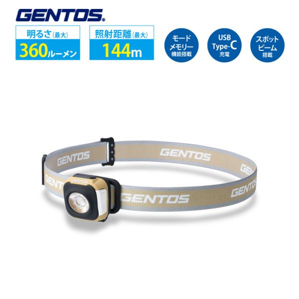 他サイト： ヘッドライト コンパクトライト 充電式 GENTOS ジェントス CP-360RABの商品画像