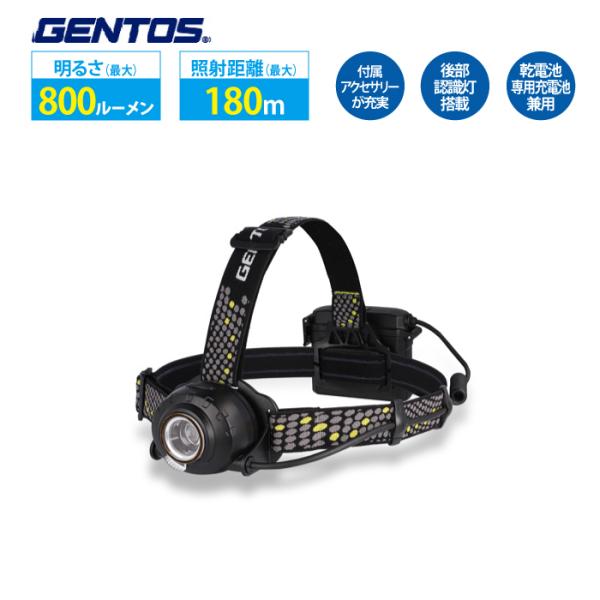 GENTOS（ジェントス） ヘッドライト ヘッドウォーズ HLP-2504 : インプ