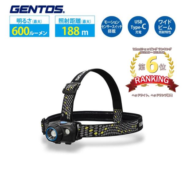 【ランキング入賞！】ヘッドライト乾電池式 小型軽量タイプ GENTOS ジェントス WS-543HD