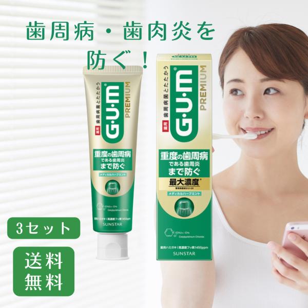ガム 歯磨き粉 ハグキラボ デンタルペースト メディカルハーブミント 85g 3セット GUM 歯磨き粉 歯茎ラボ サンスター gum ガム 歯磨き粉 まとめ買い ポスト投函