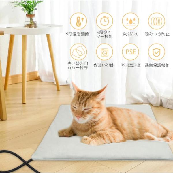 ペット用 ホットカーペット PSE認証 ペットヒーター 40*30cm 50*40cm 防寒 ペットヒーターマット 犬 猫用品 防水 寒さ対策 暖房器具 過熱防止 節電 省エネ