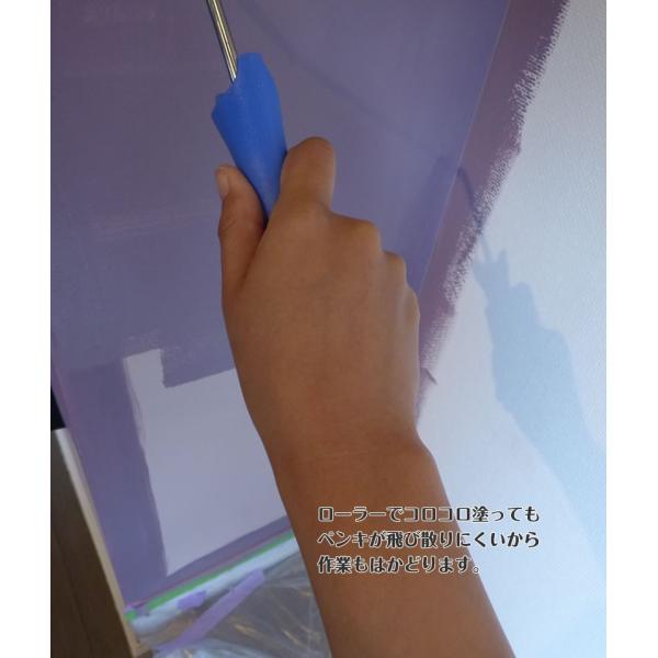 壁紙の上から塗れるペンキ セルフペイント 4Lと基本の道具のセット g2 ...