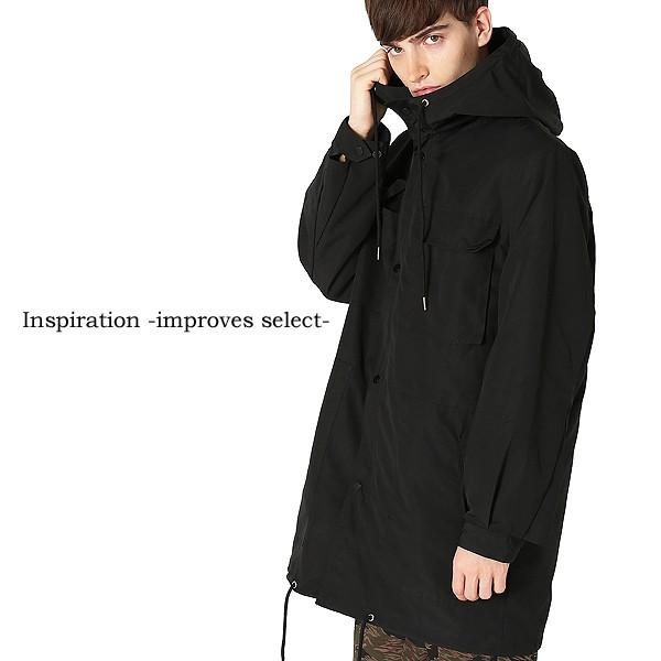 フードジャケット パーカー ロングコート 黒 アウトドア ミリタリー ビッグサイズ メンズ 韓国ファッション 163 Improves インプローブス 通販 Yahoo ショッピング