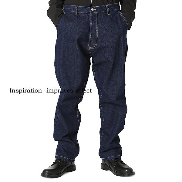 デニム ジーンズ ワイド 紺 メンズファッション メンズ 韓国ファッション 2 Improves インプローブス 通販 Yahoo ショッピング