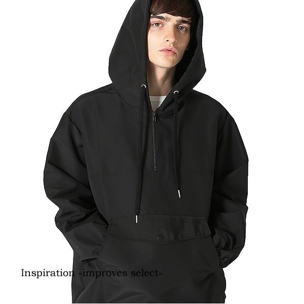 improves アノラックパーカー ハーフZIP パーカー ボリュームネック