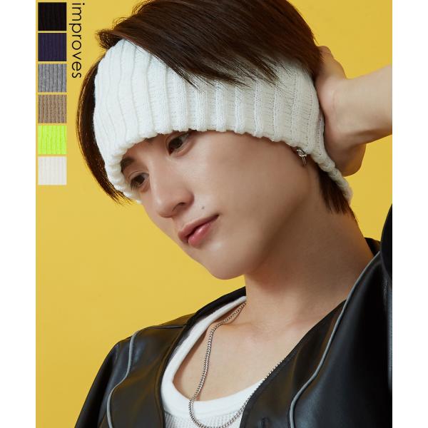 ヘアバンド メンズ レディース 帽子 リブ編み ニット ダンス アクセサリー フェス スケーター ストリート アメカジ カジュアル 韓国ストリート Y2K