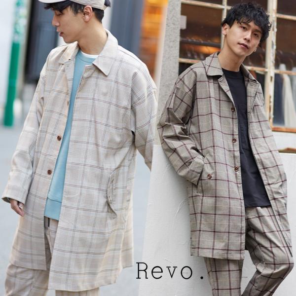 Revo tokyo japan チェック柄　コート サイズS オーバーサイズ improves_40612