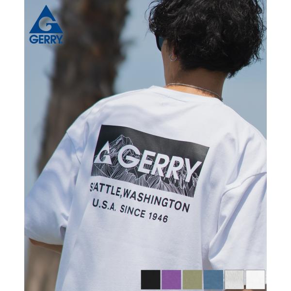 半袖Tシャツ メンズ GERRY ジェリー 別注プリント カットソー バックプリント ワンポイントプリント アウトドア ストリート アメカジ