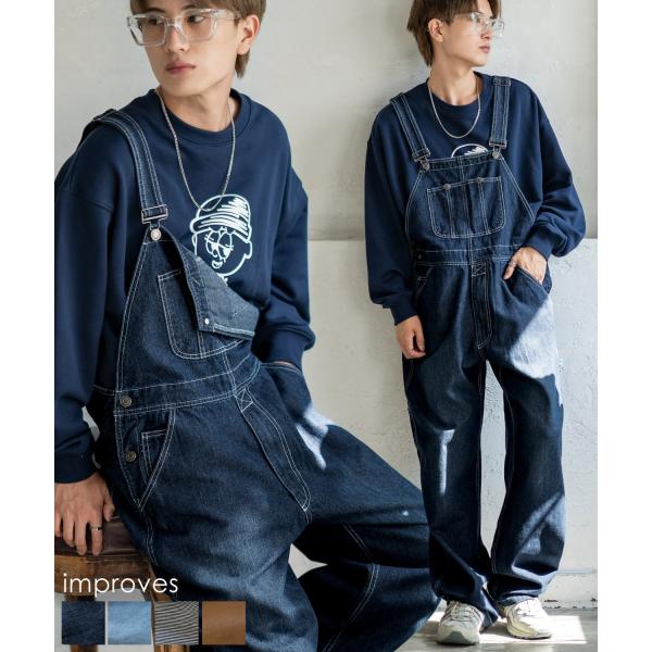 improves オーバーオール メンズ サロペット デニム ジーンズ