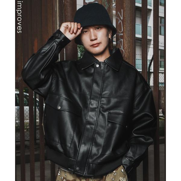 ⑧50's vintage レザー ジャケット　アメカジ　ミリタリー　アーカイブ improves（インプローブス） ミリタリージャケット メンズ A-2