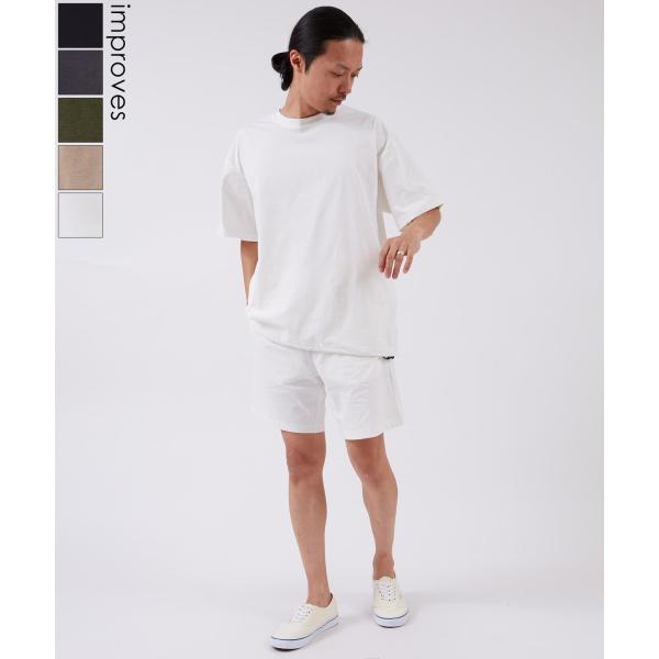 セットアップ 半袖Tシャツ ハーフパンツ メンズ SHISKY 上下 2点組 ドライ 速乾 無地 ビッグシルエット ワイド ストリート カジュアル 夏