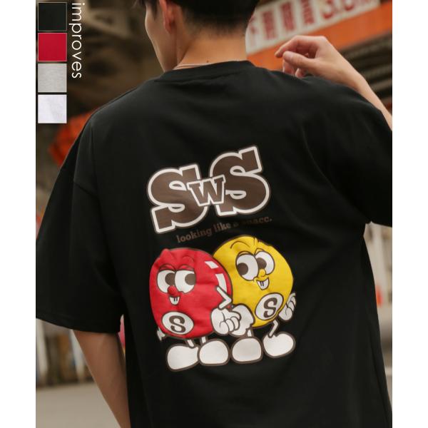 半袖Tシャツ メンズ SIDEWAY STANCE サイドウェイスタンス オリジナルプリント SWS's エイトボール グラフィック カットソー アメカジ スケーター ストリート