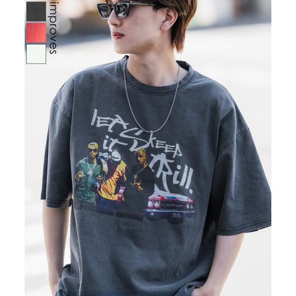 半袖Tシャツ メンズ SIDEWAY STANCE サイドウェイスタンス プリント ピグメント ギャングスタ カットソー アメカジ スケーター ストリート 古着MIX