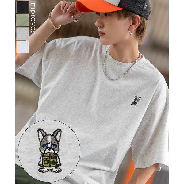 半袖Tシャツ メンズ SIDEWAY STANCE サイドウェイスタンス オリジナル ワンポイント 刺しゅう カットソー スケーター